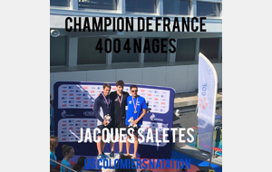 Bis repetita ! Jacques Saletes, champion de France du 400 4N !