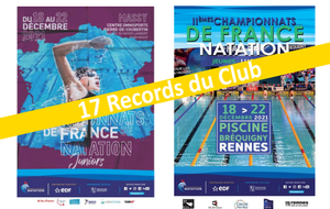 17 records de Club aux derniers Championnats de France Juniors et Jeunes
